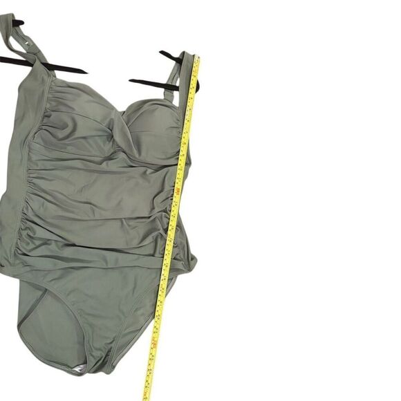 Mycoco Women's Twist Front Tankini Swimsuit Green Size 12 Standard - Picture 10 of 10